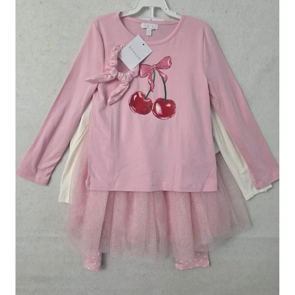 BTween girls 5-piece mix and match clothing set a long sleeve top,tutu skirt Sz6 - Picture 2 of 10